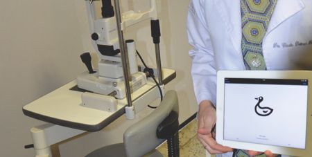exames de vista em criança - acuidade com optotipos
