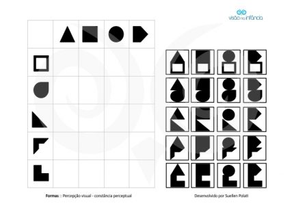 exemplo de placa de pareamento e justaposição - constância perceptual